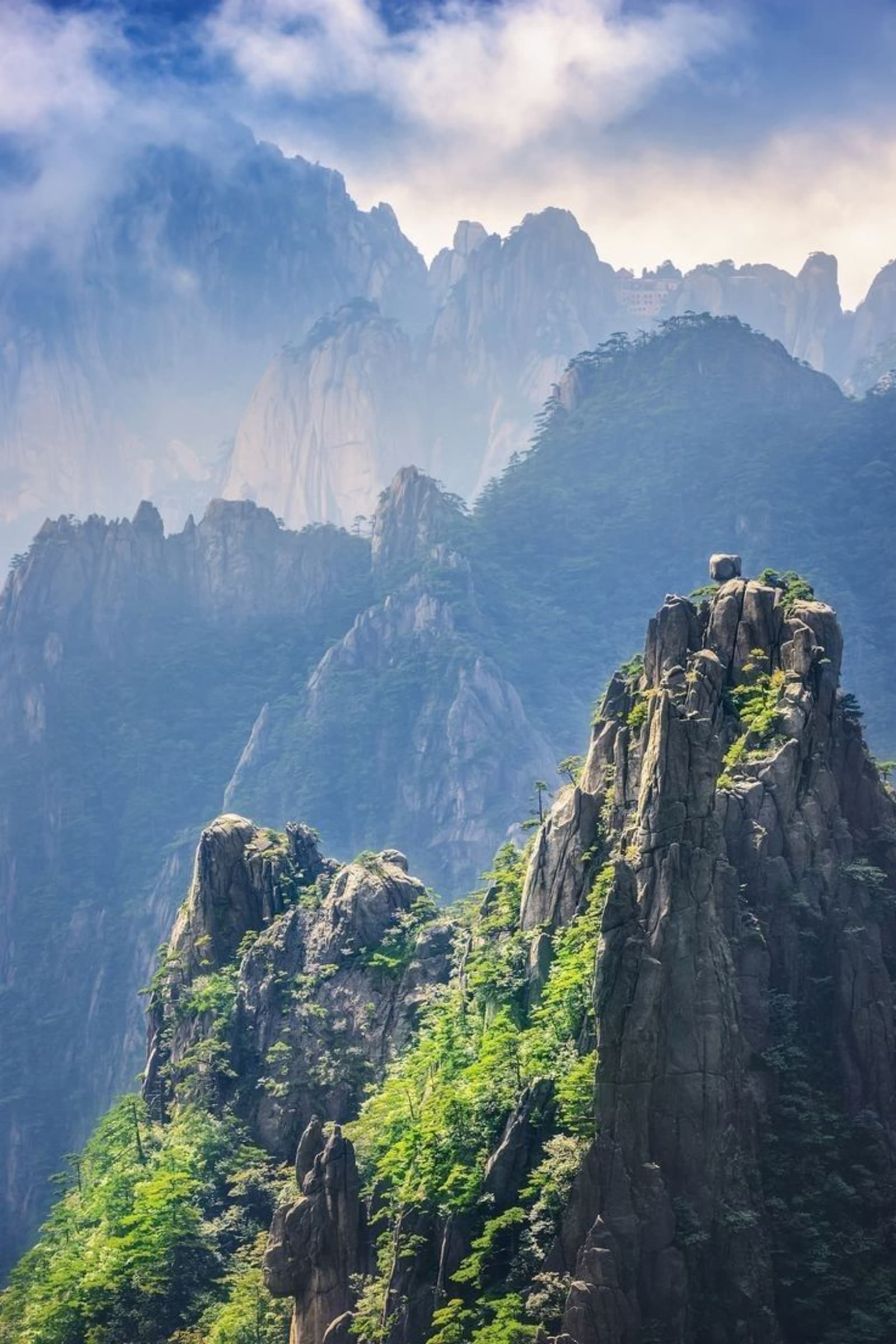 Mount Wonchi and crater lake landscape