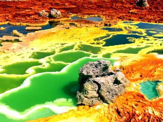 Danakil Depression desert and volcanic landscape